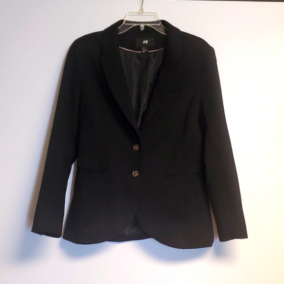 H&M Black Blazer Jacket Size 12 - Picture 2 of 10